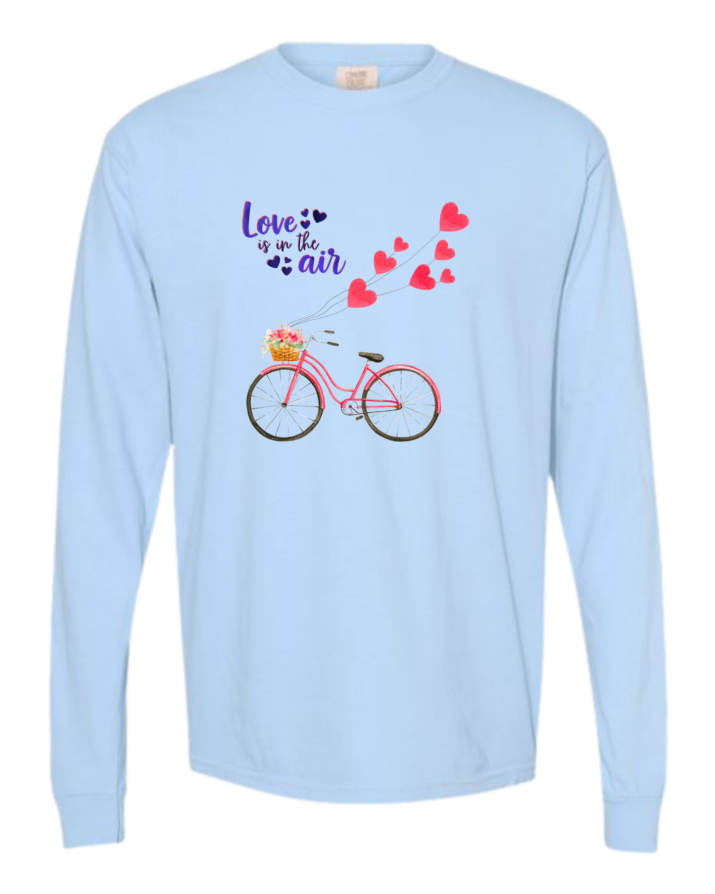 Love is in the Air - Comfort Colors - Heavyweight Long Sleeve Tee - Blues & Greens