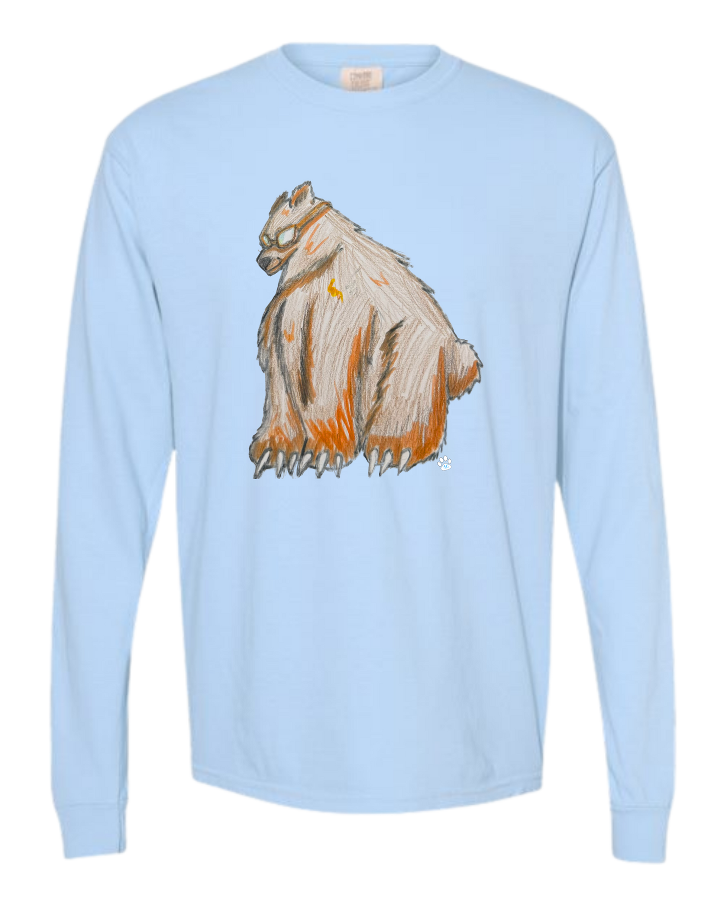 Muscle Bear - Comfort Colors - Heavyweight Long Sleeve Tee - Blues & Greens