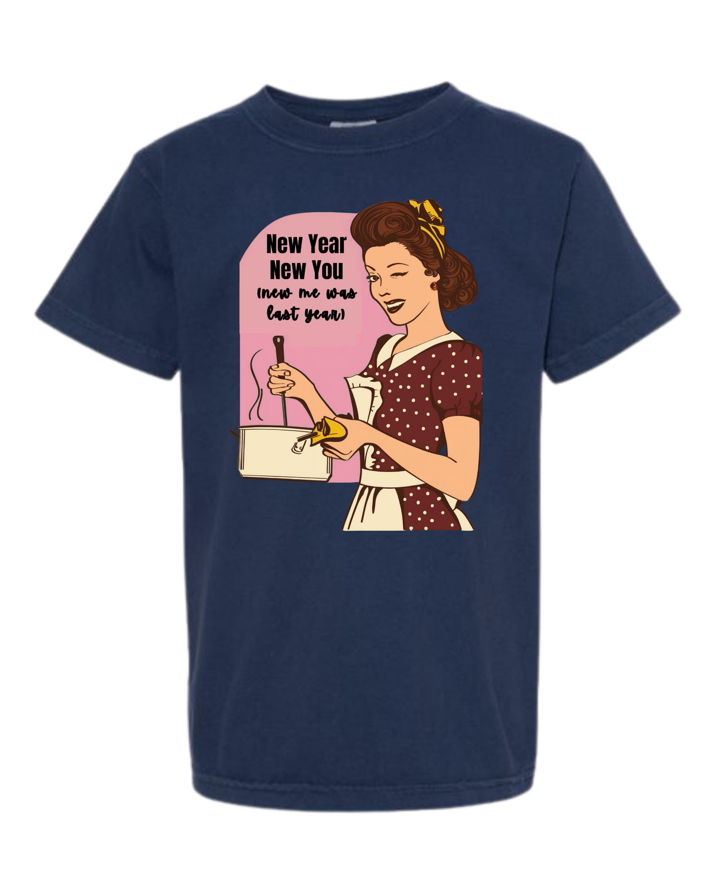 New Year New You - Comfort Colors - Heavyweight Youth Tee - Neutral Colors & Blues
