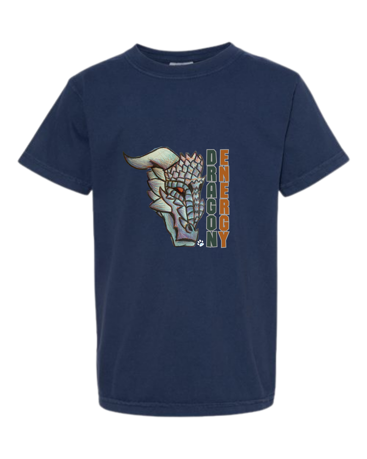 Dragon Energy - Comfort Colors - Heavyweight Youth Tee - Neutral Colors & Blues