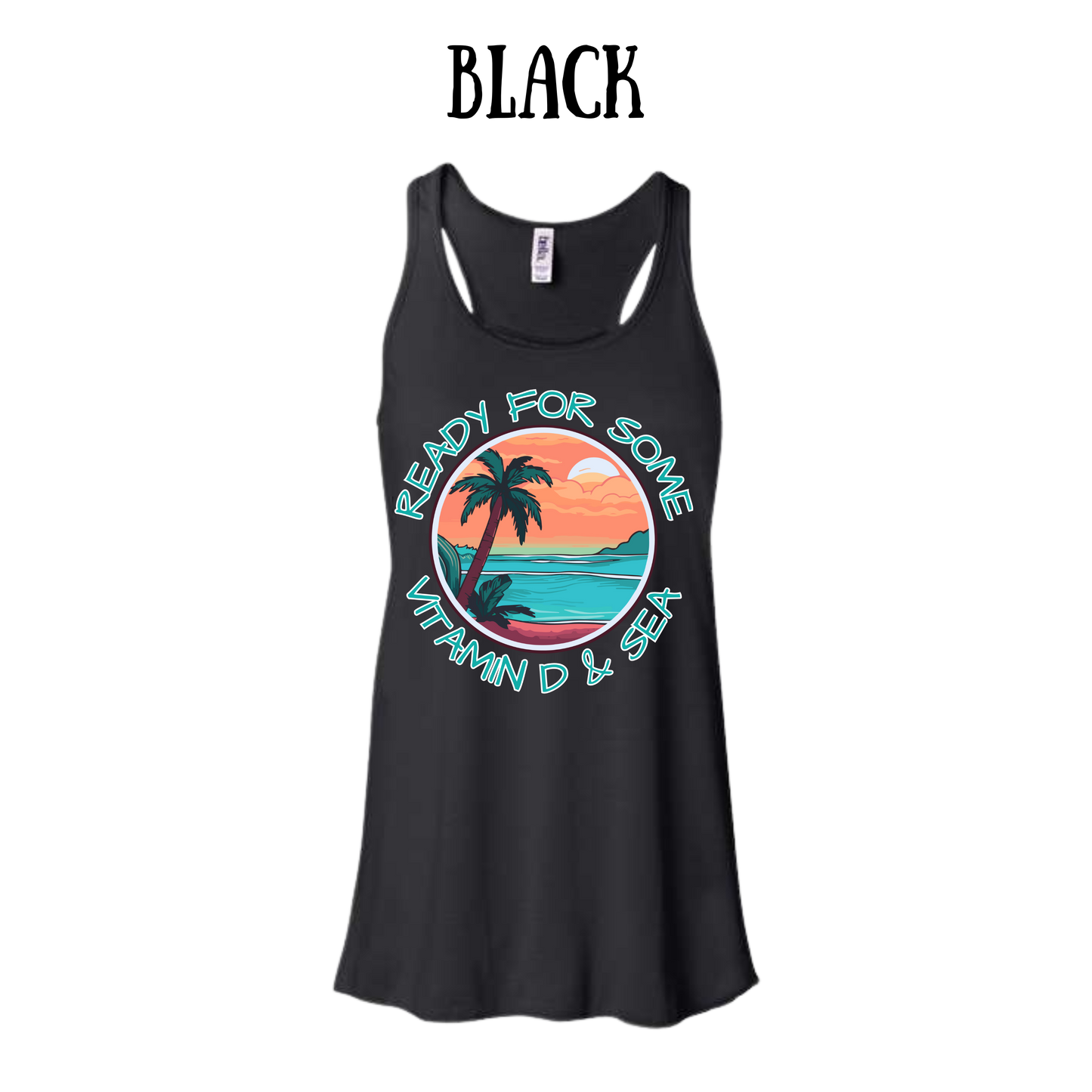 VP - Ready For Some Vitamin D & Sea - Women's Flowy Racerback Tank