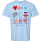 Galatians 5 - Patriotic - Comfort Colors - Heavyweight Unisex Tee - Blues