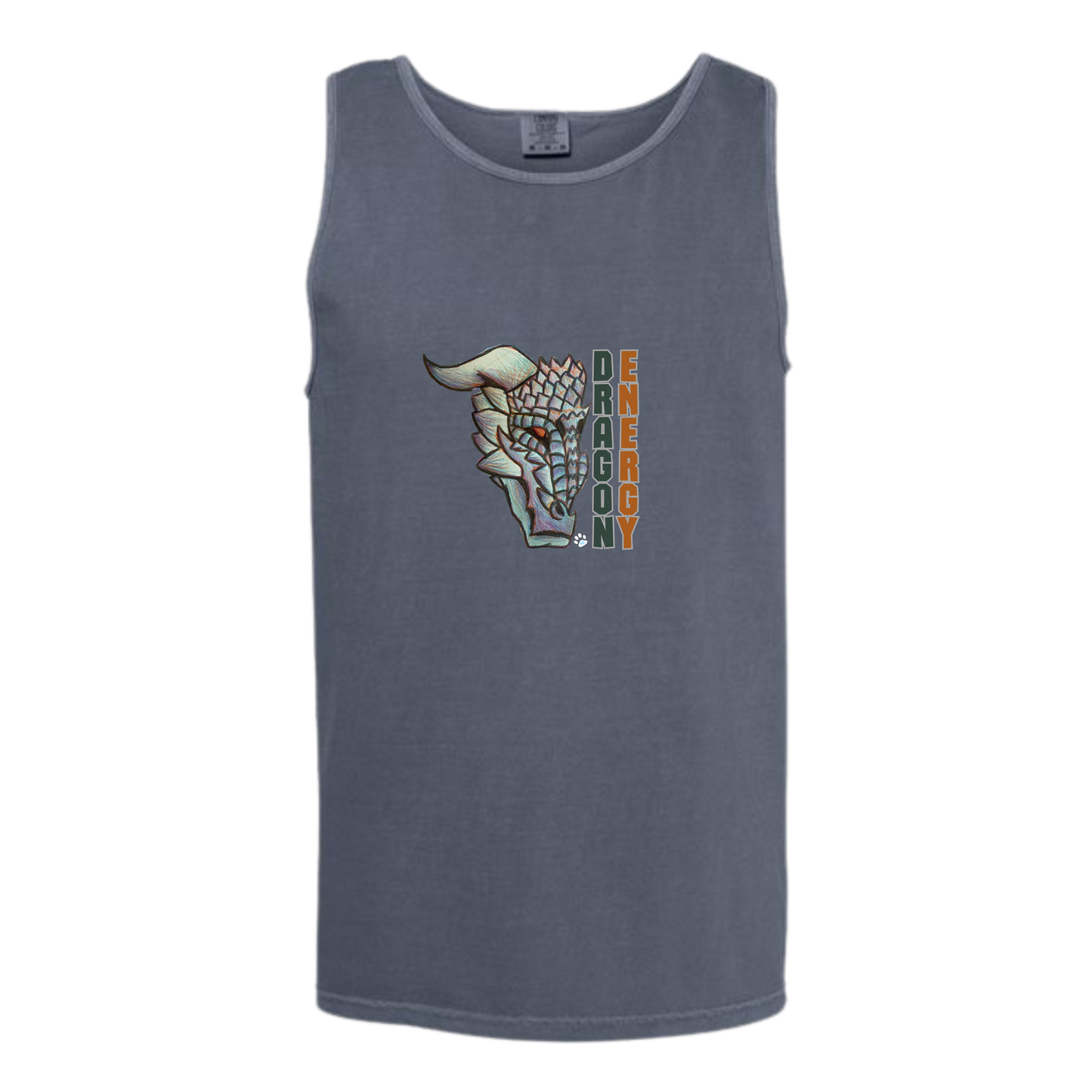 Dragon Energy - Comfort Colors - Unisex Tank - Neutral Colors & Blues