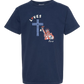Loves Jesus & America too - Comfort Colors - Heavyweight Youth Tee - Neutral Colors & Blues