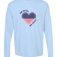 One Nation One Heart - Comfort Colors - Heavyweight Long Sleeve Tee - Blues & Greens