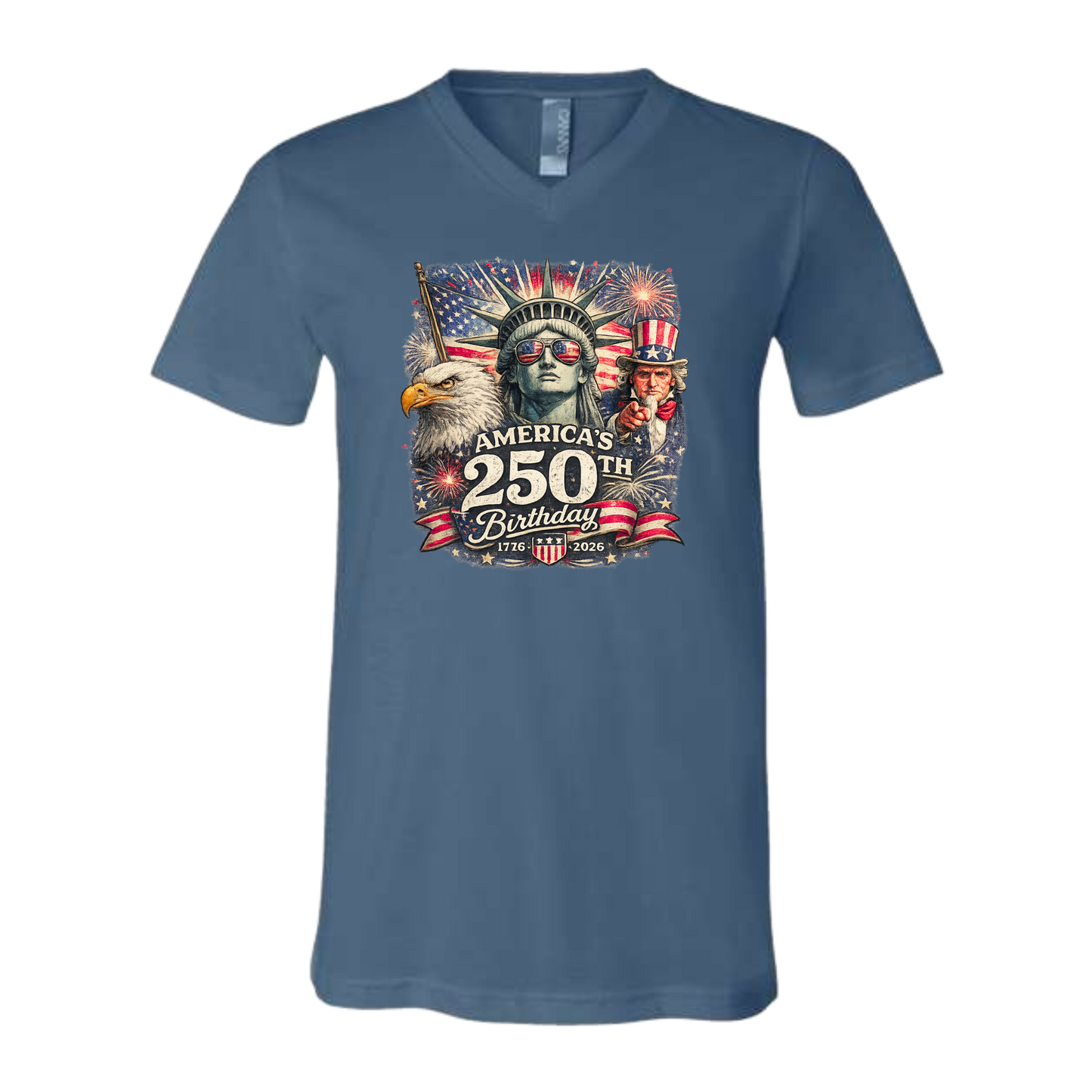 America's 250th Birthday - Bella+Canvas - Unisex V-Neck - Assorted Colors