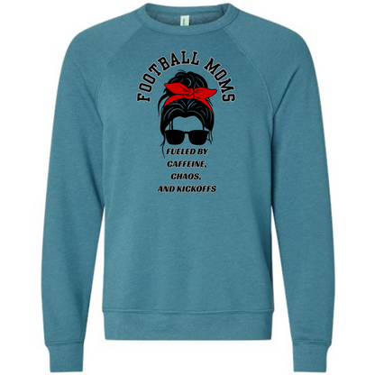 SP - Football Moms Fueled By - Sponge Fleece Raglan Sweatshirt - Blues, Purples