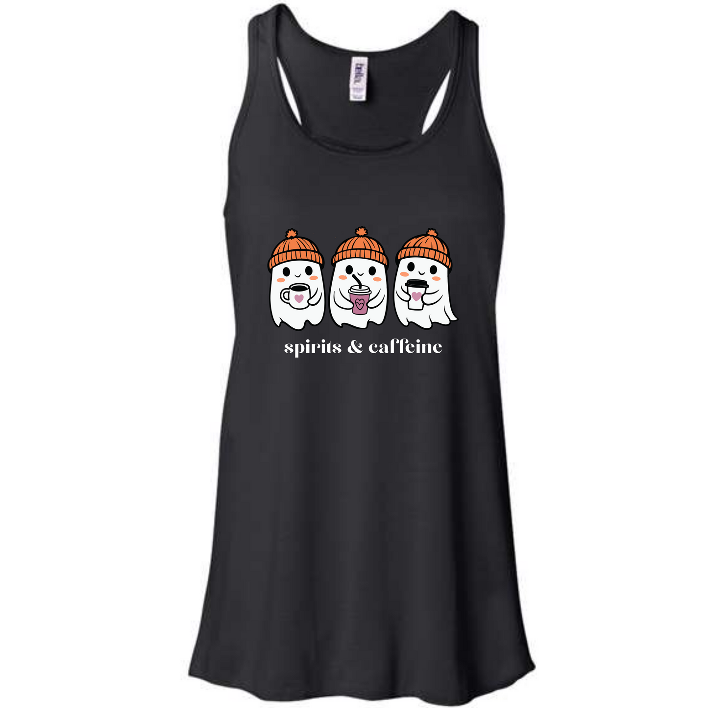 Spirits & Caffeine - Women's Flowy Racerback Tank - Assorted Colors
