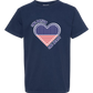 One Nation One Heart - Comfort Colors - Heavyweight Youth Tee - Neutral Colors & Blues
