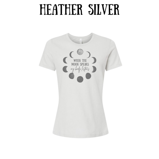 when the moon speaks - women's relaxed fit tee - neutrals