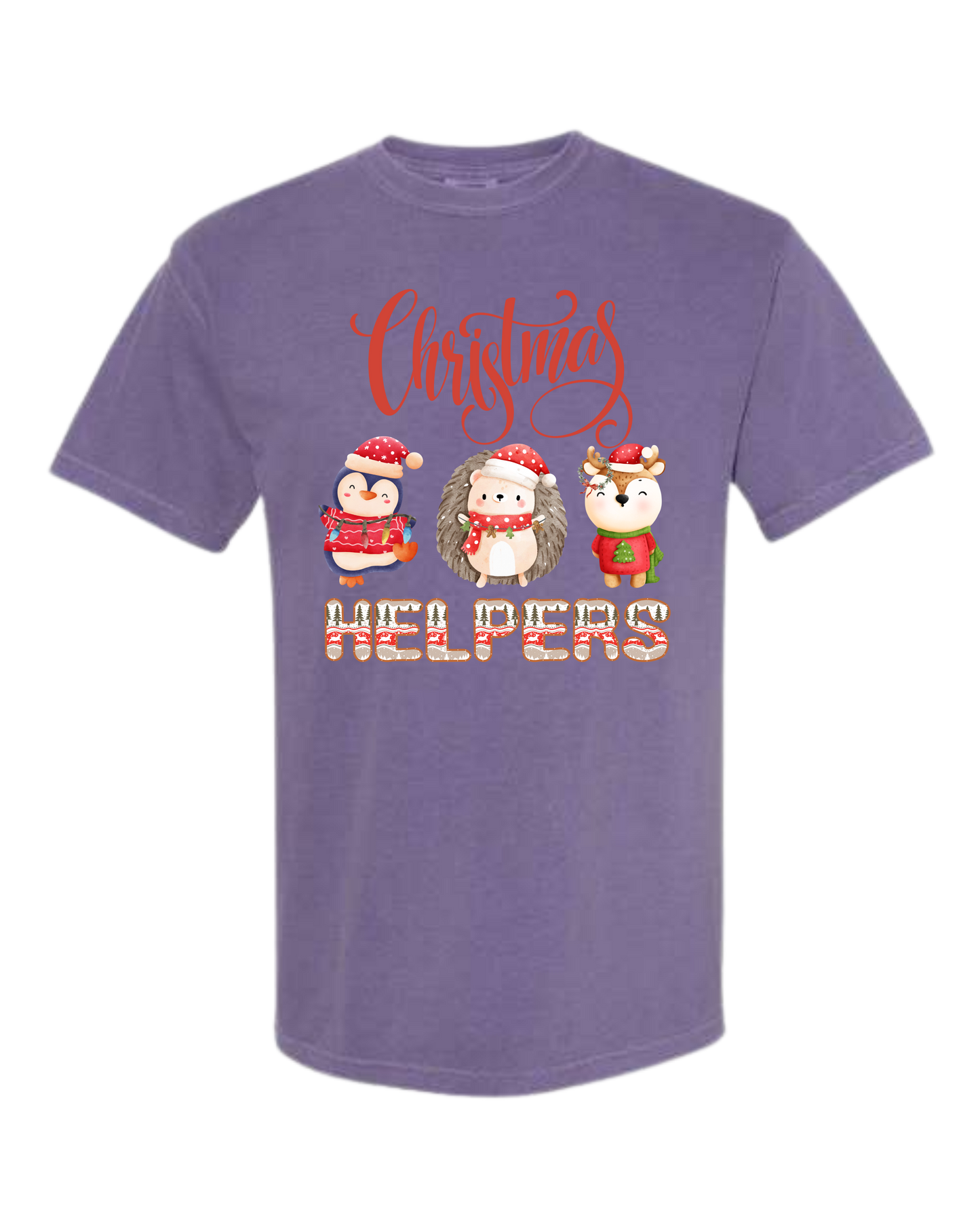 Christmas Helpers - Comfort Colors - Heavyweight Unisex Tee - Pinks, Purples