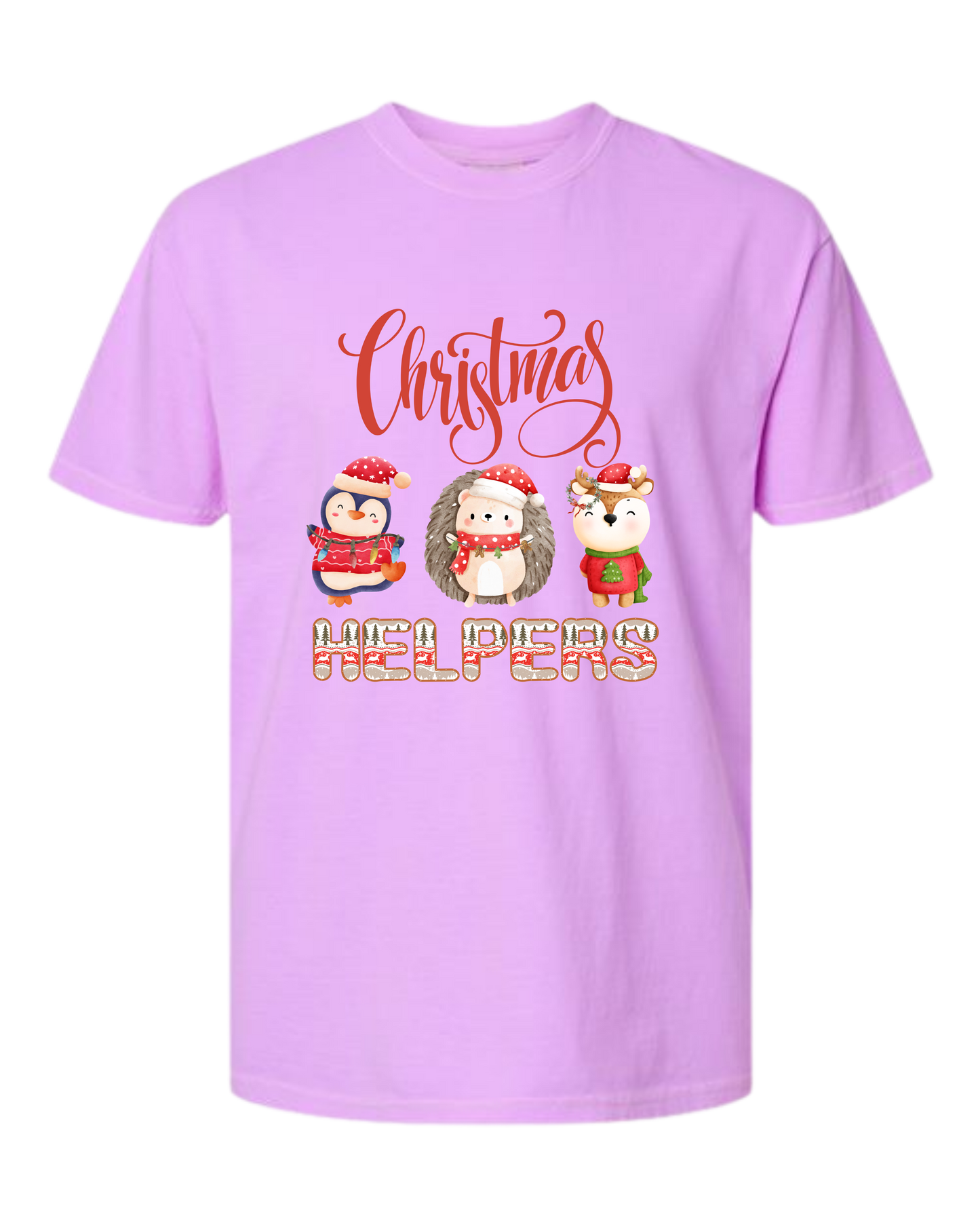 Christmas Helpers - Comfort Colors - Heavyweight Unisex Tee - Pinks, Purples