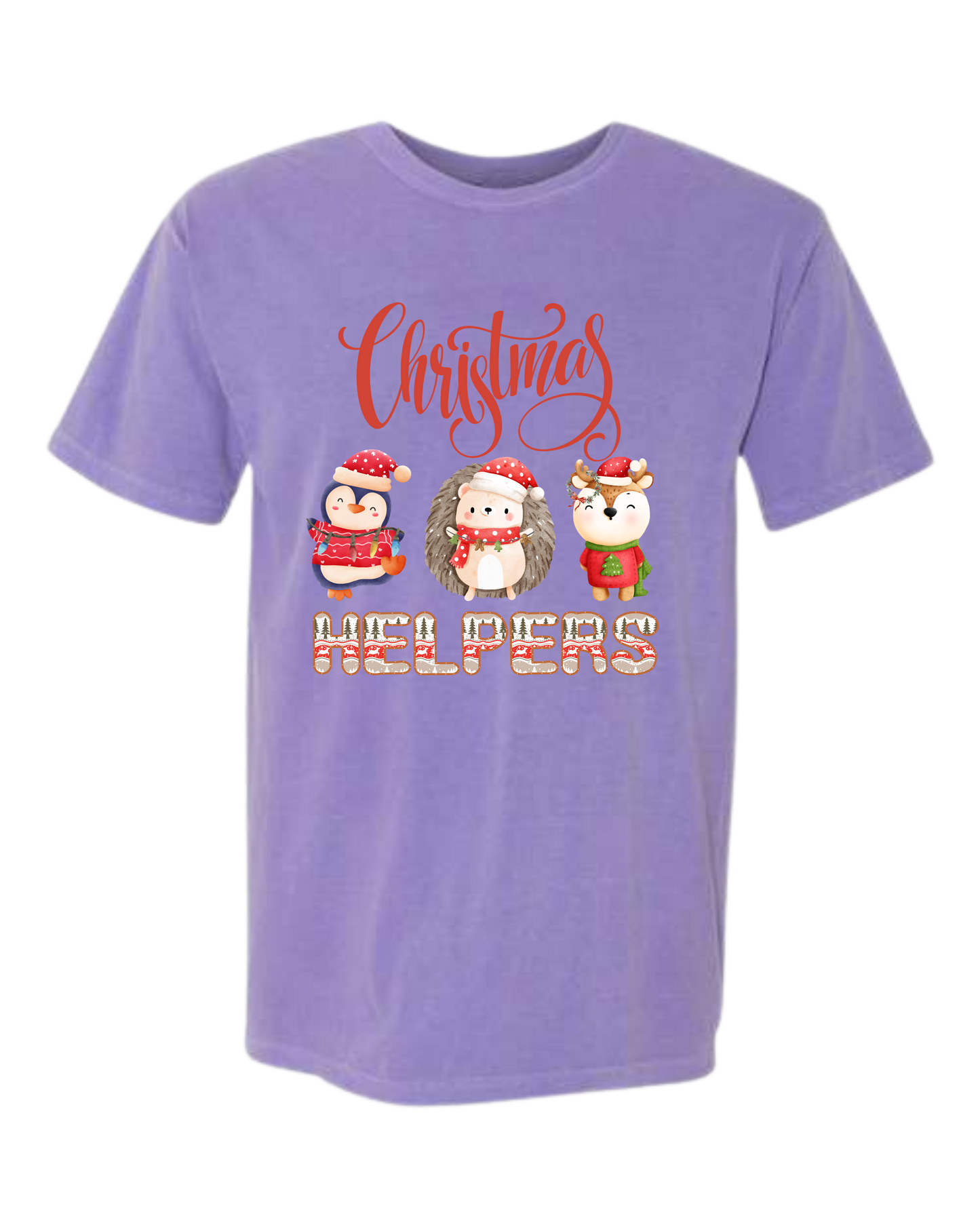 Christmas Helpers - Comfort Colors - Heavyweight Unisex Tee - Pinks, Purples