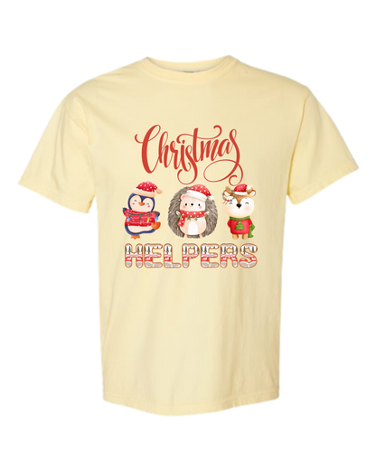 Christmas Helpers - Comfort Colors - Heavyweight Unisex Tee - Yellows, Oranges
