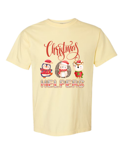 Christmas Helpers - Comfort Colors - Heavyweight Unisex Tee - Yellows, Oranges