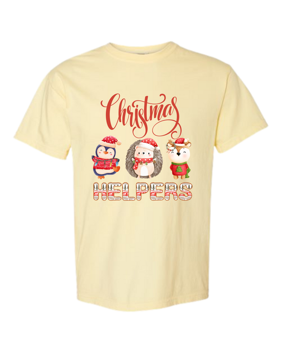Christmas Helpers - Comfort Colors - Heavyweight Unisex Tee - Yellows, Oranges