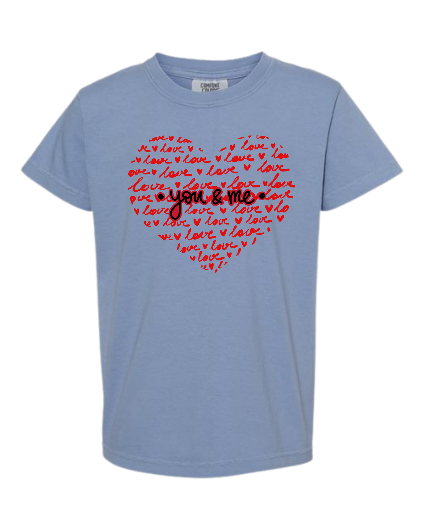You & Me - Comfort Colors - Heavyweight Youth Tee - Neutral Colors & Blues