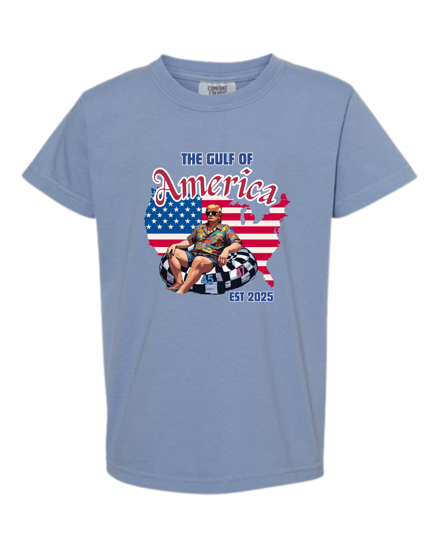 The Gulf of America - Comfort Colors - Heavyweight Youth Tee - Neutral Colors & Blues