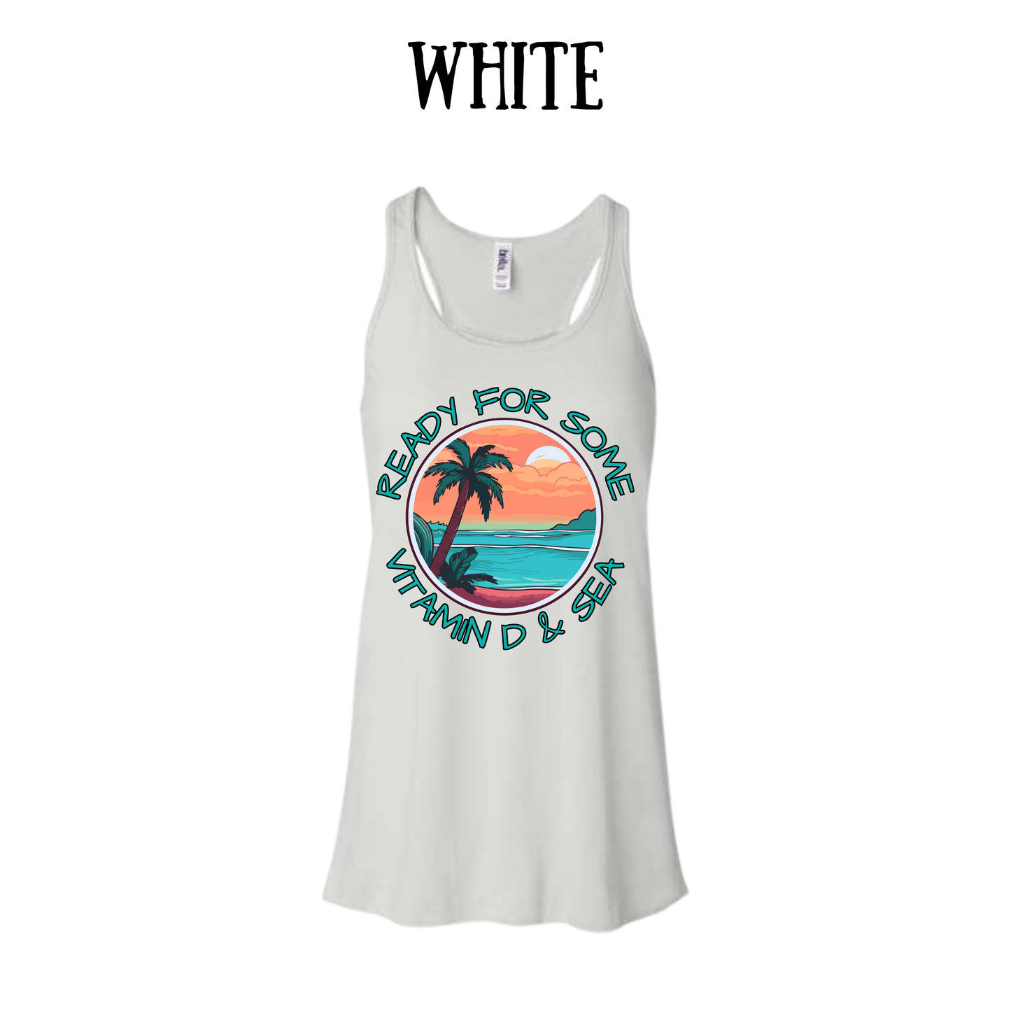 VP - Ready For Some Vitamin D & Sea - Women's Flowy Racerback Tank