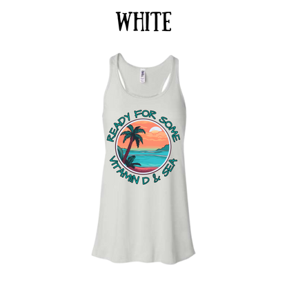 VP - Ready For Some Vitamin D & Sea - Women's Flowy Racerback Tank