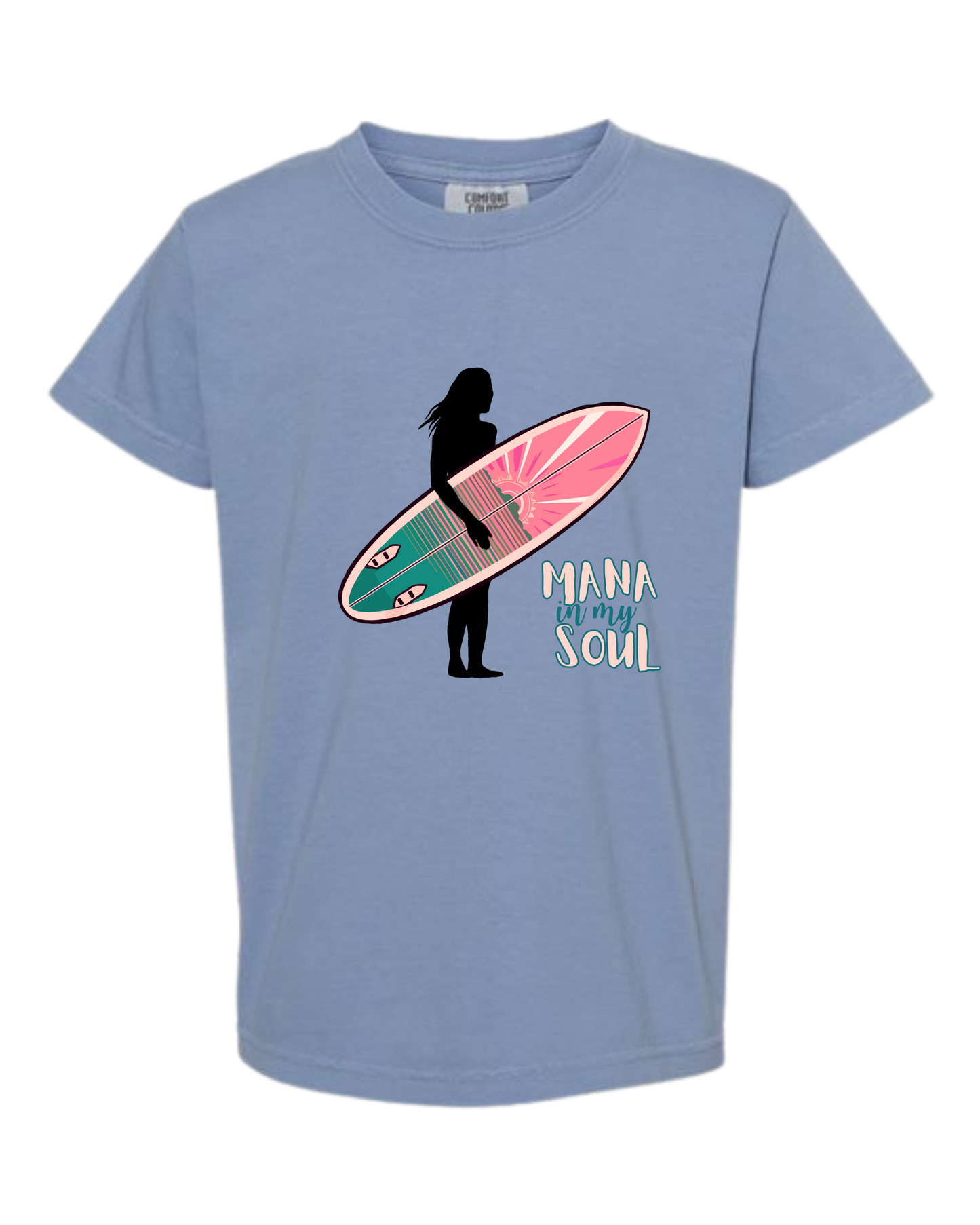 Mana in My Soul - Comfort Colors - Heavyweight Youth Tee - Neutral Colors & Blues