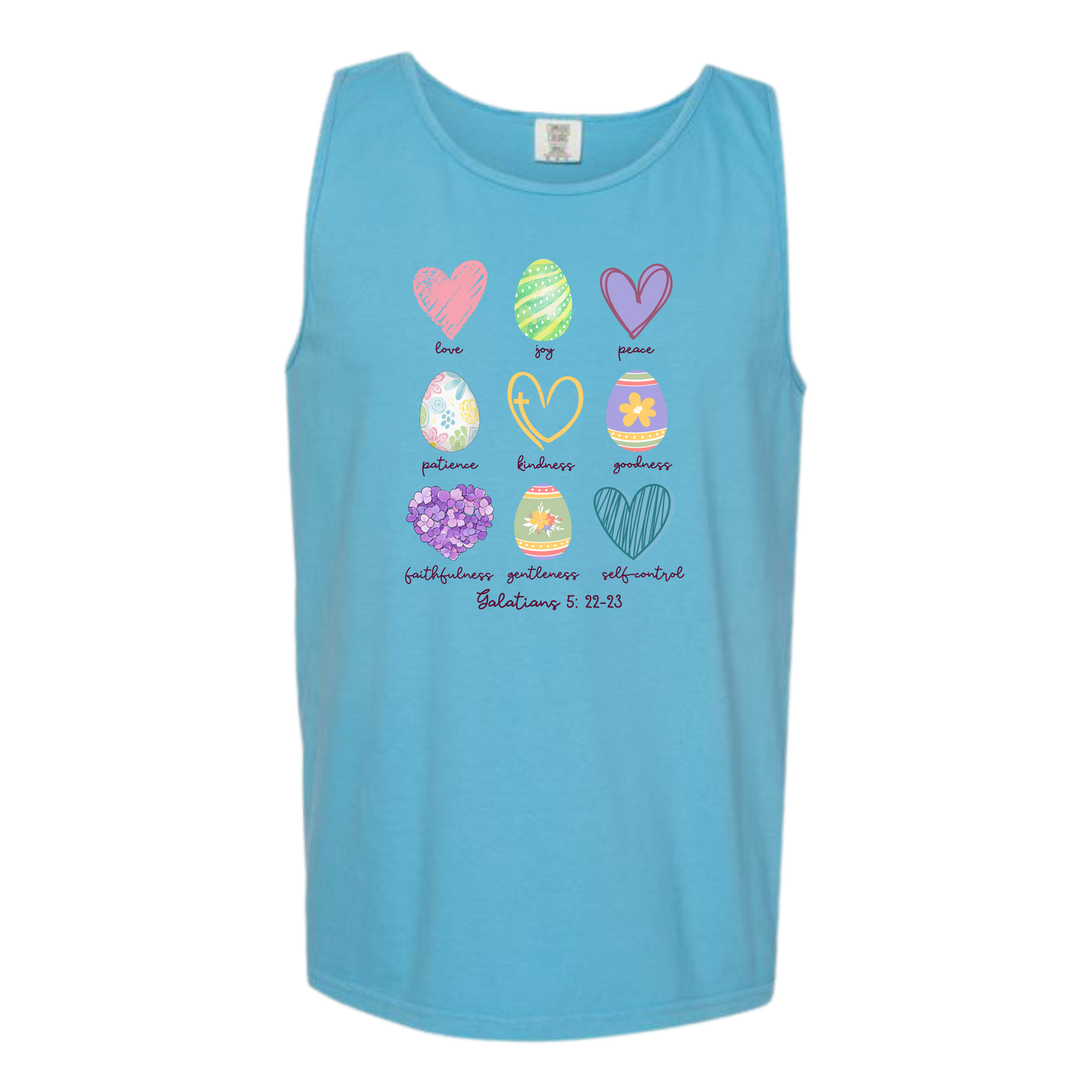 Galatians 5 - Easter - Comfort Colors - Unisex Tank - Neutral Colors & Blues