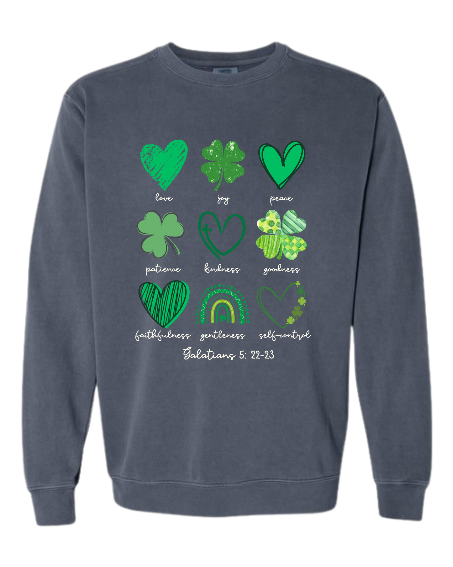 Galatians 5 - St Patrick's Day - Comfort Colors - Sweatshirt - Blues