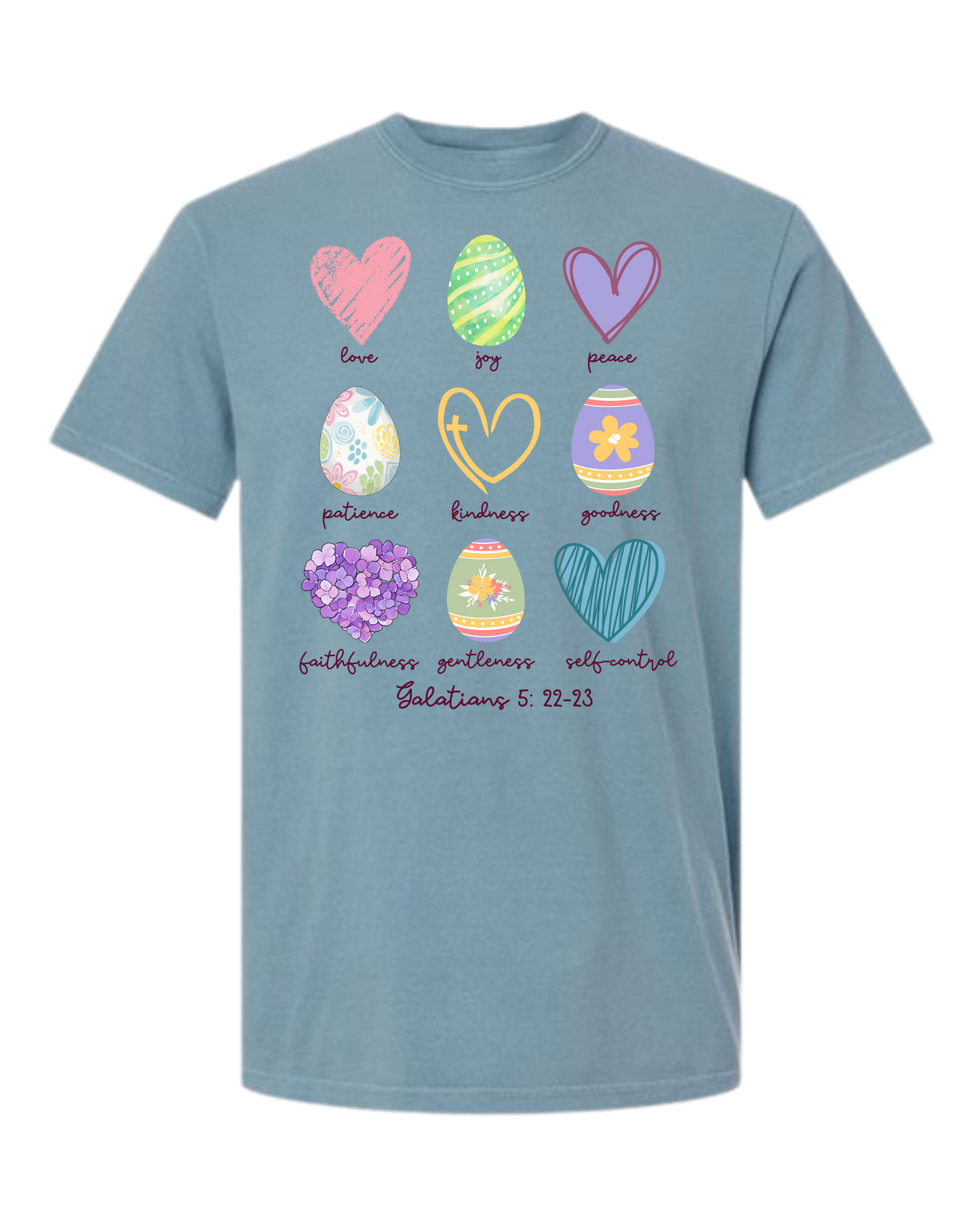 Galatians 5 - Easter - Comfort Colors - Heavyweight Unisex Tee - Blues