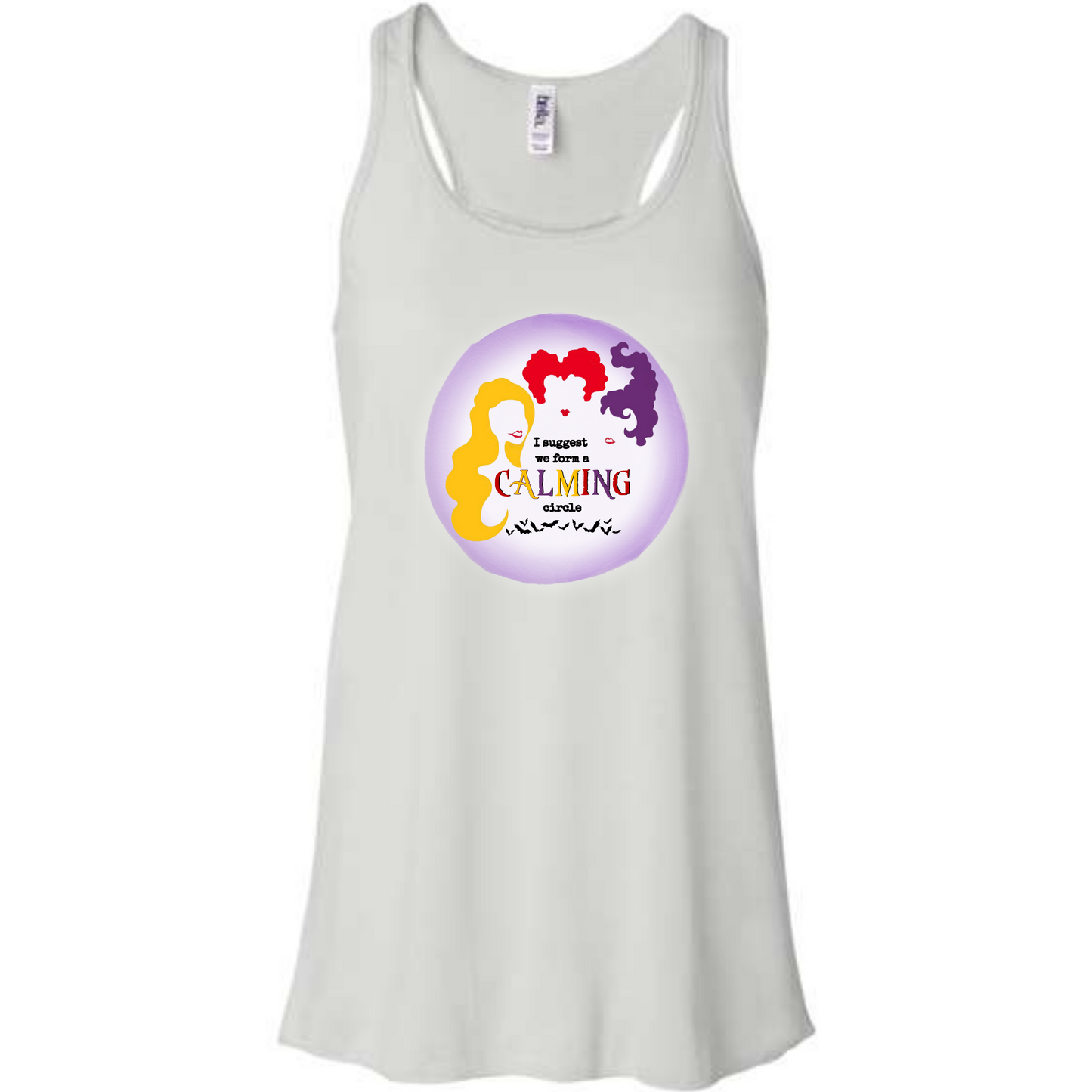 Calming Circle - Women's Flowy Racerback Tank - Assorted Colors