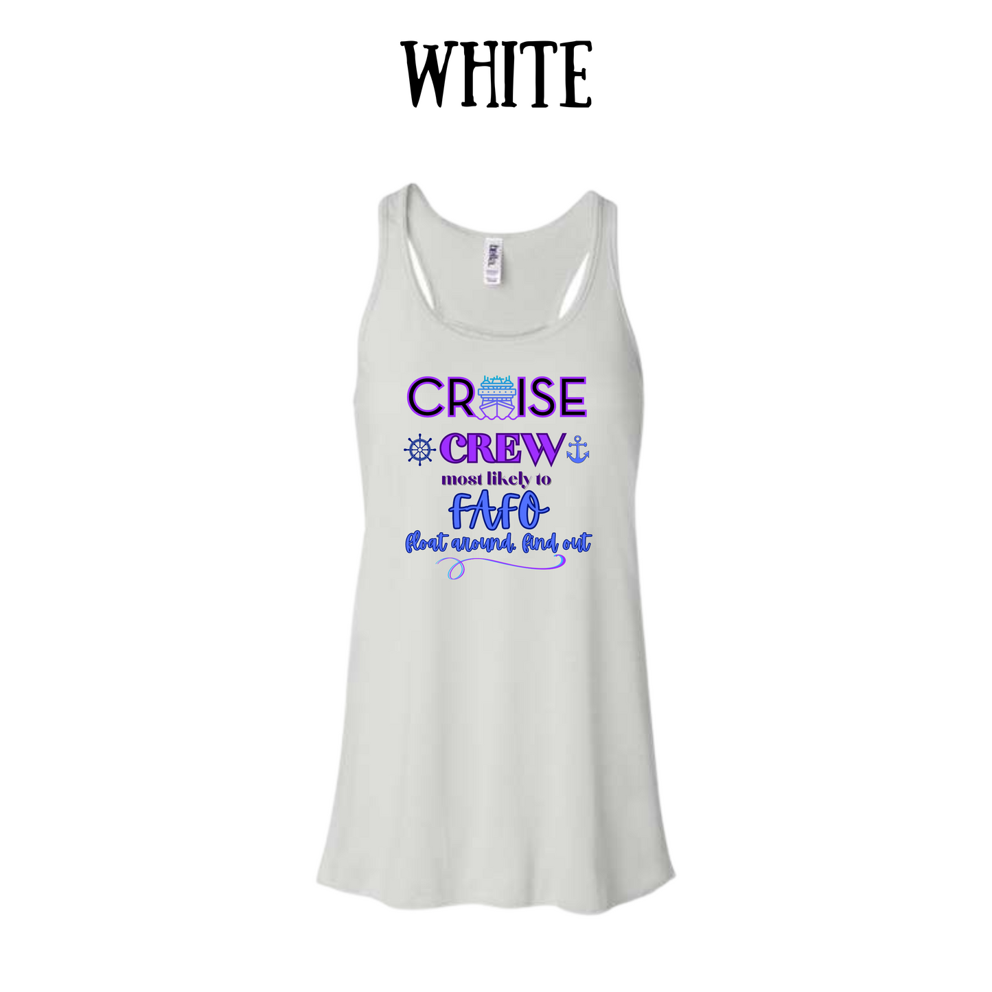 VP - Cruise Crew FAFO - Women's Flowy Racerback Tank