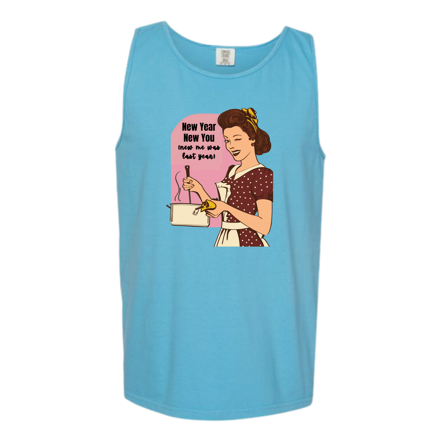 New Year New You - Comfort Colors - Unisex Tank - Neutral Colors & Blues
