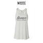 stronger than day two cramps - women's flowy racerback tank