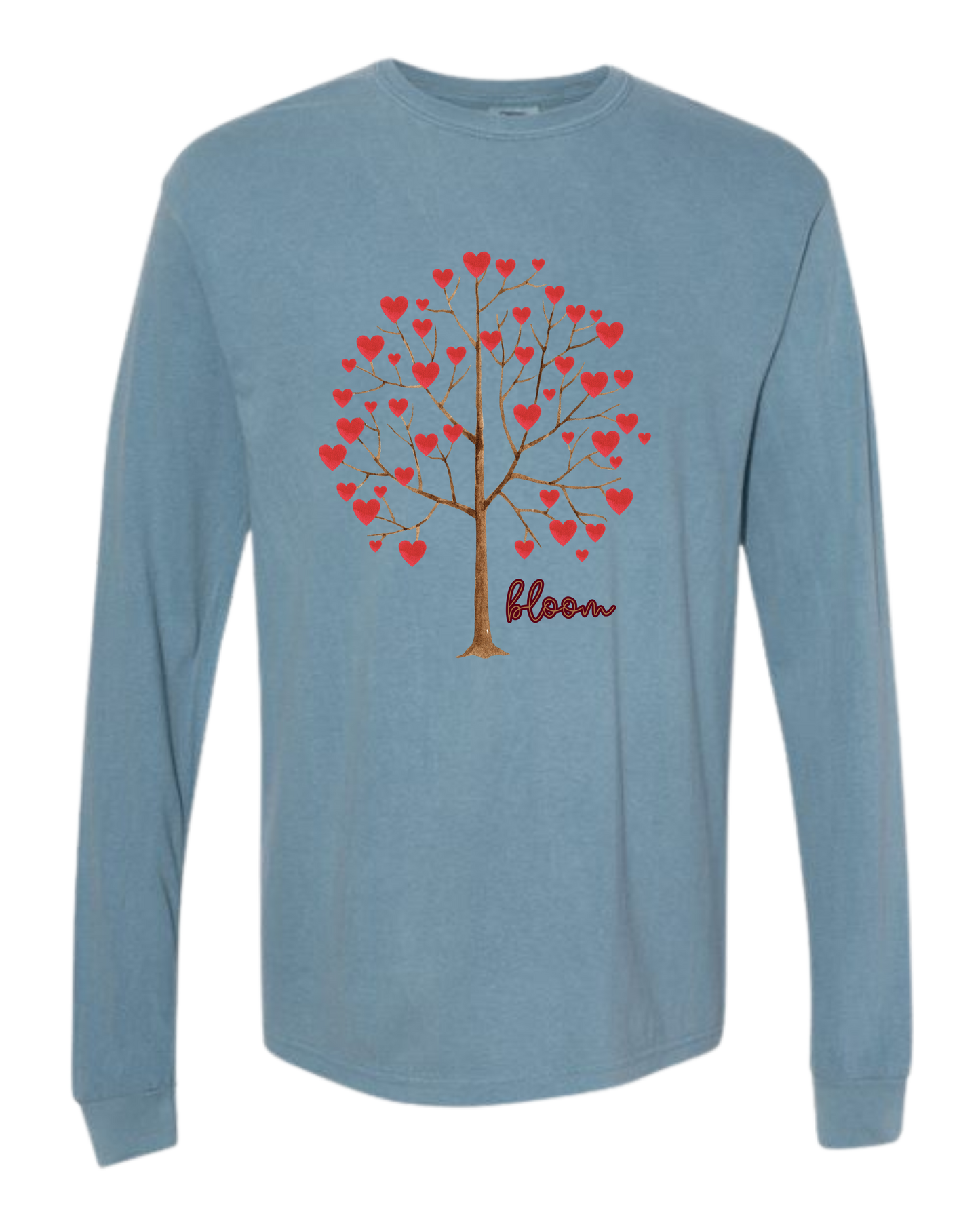 Bloom - Comfort Colors - Heavyweight Long Sleeve Tee - Blues & Greens