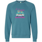Get in Loser We're Playing Mahjong- Sponge Fleece Raglan Sweatshirt - Blues, Greens, Purple, and Black
