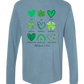 Galatians 5 - St Patrick's Day - Comfort Colors - Heavyweight Long Sleeve Tee - Blues & Greens