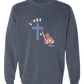 Loves Jesus & America too - Comfort Colors - Sweatshirt - Blues