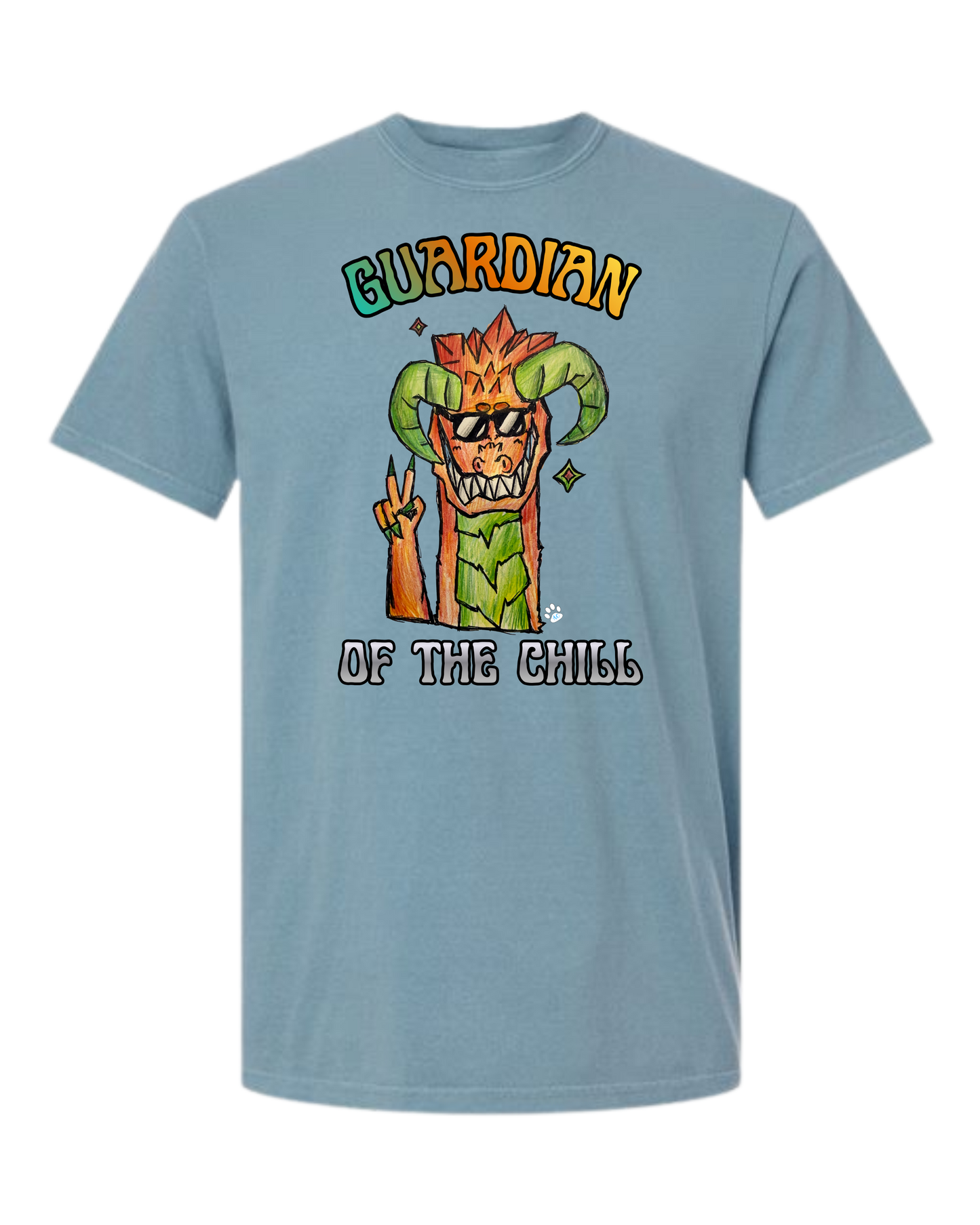 Guardian of The Chill - Comfort Colors - Heavyweight Unisex Tee - Blues