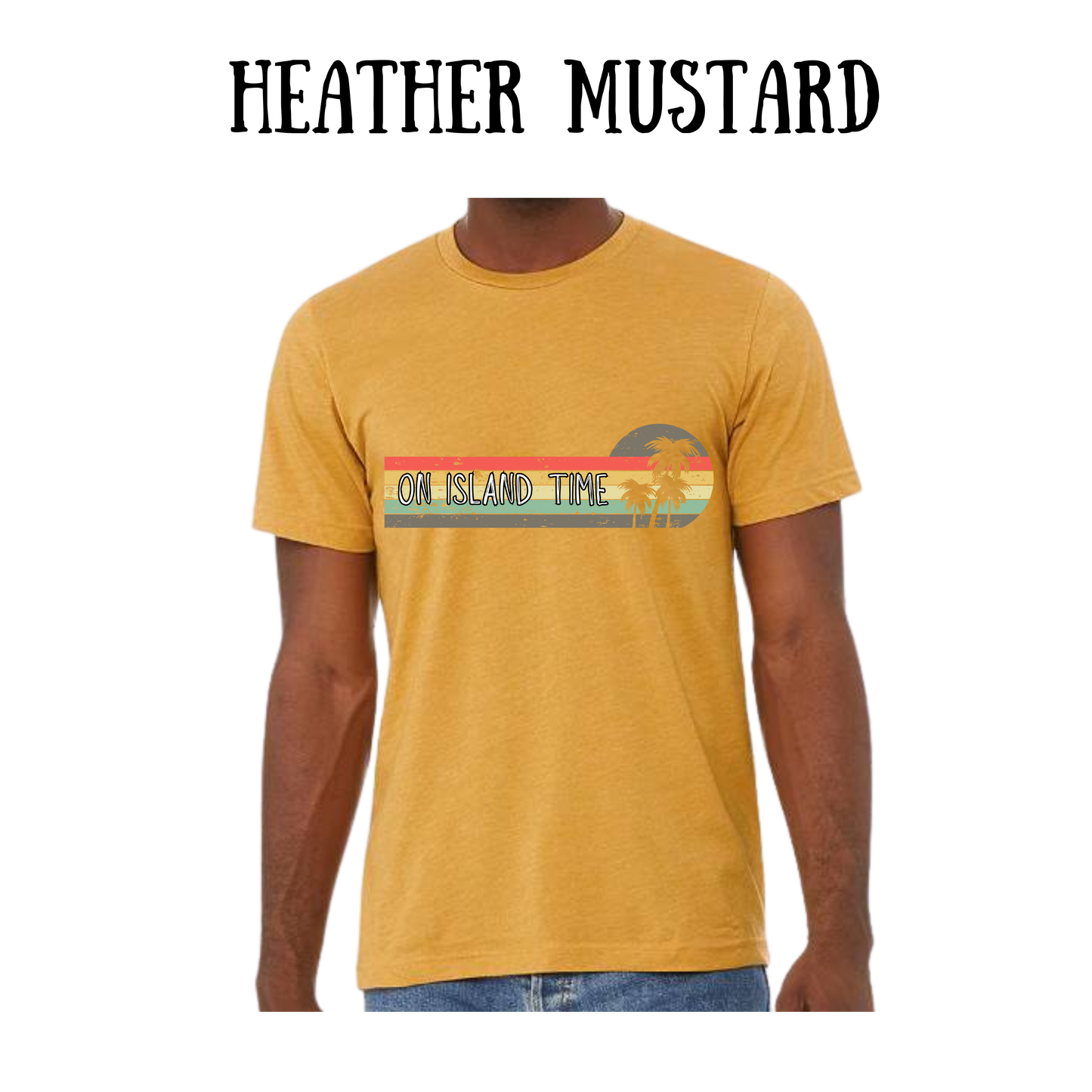 VP - On Island Time - Unisex Tee - Yellows, Oranges, Reds