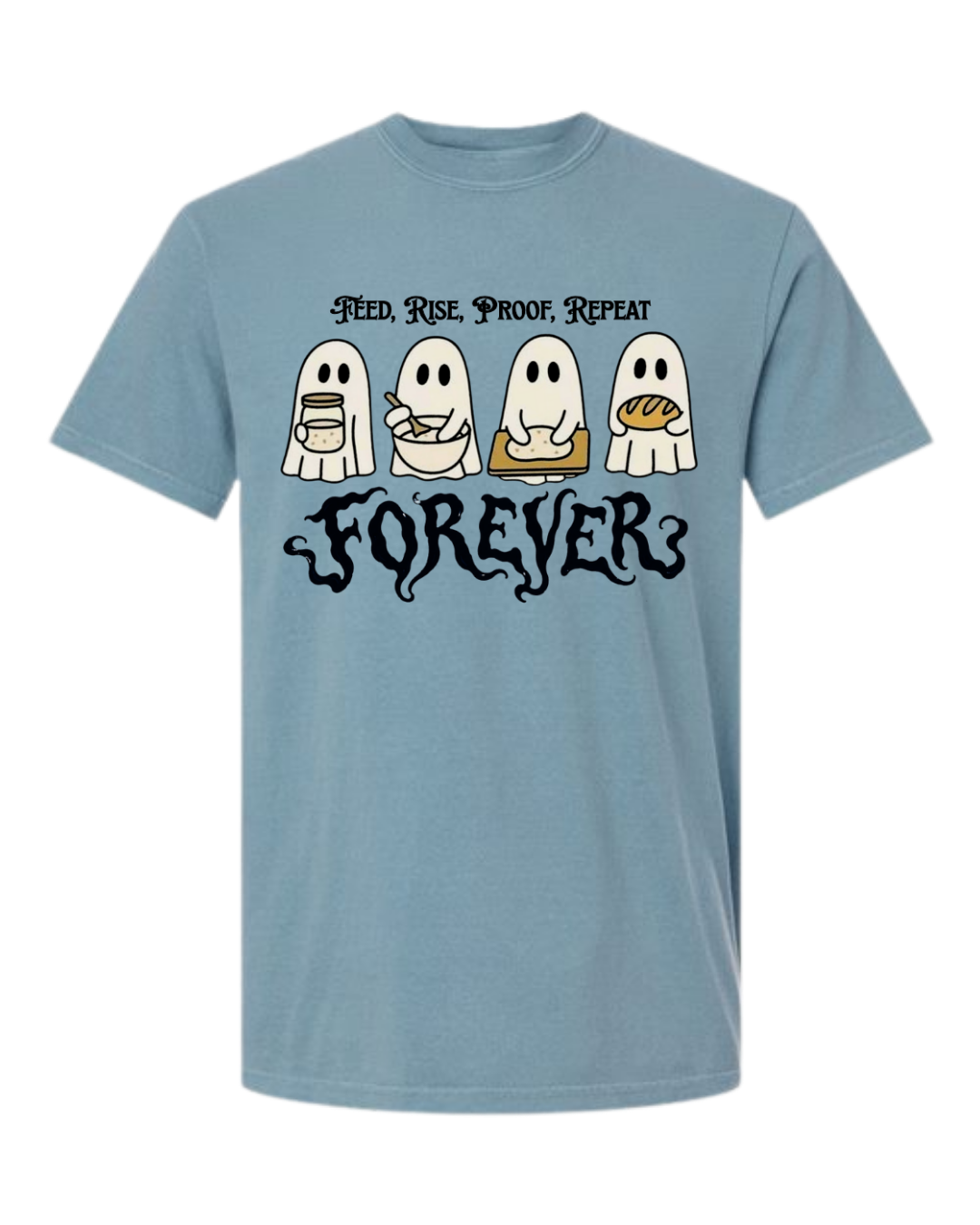 Sourdough Ghosties - Comfort Colors - Heavyweight Unisex Tee - Blues
