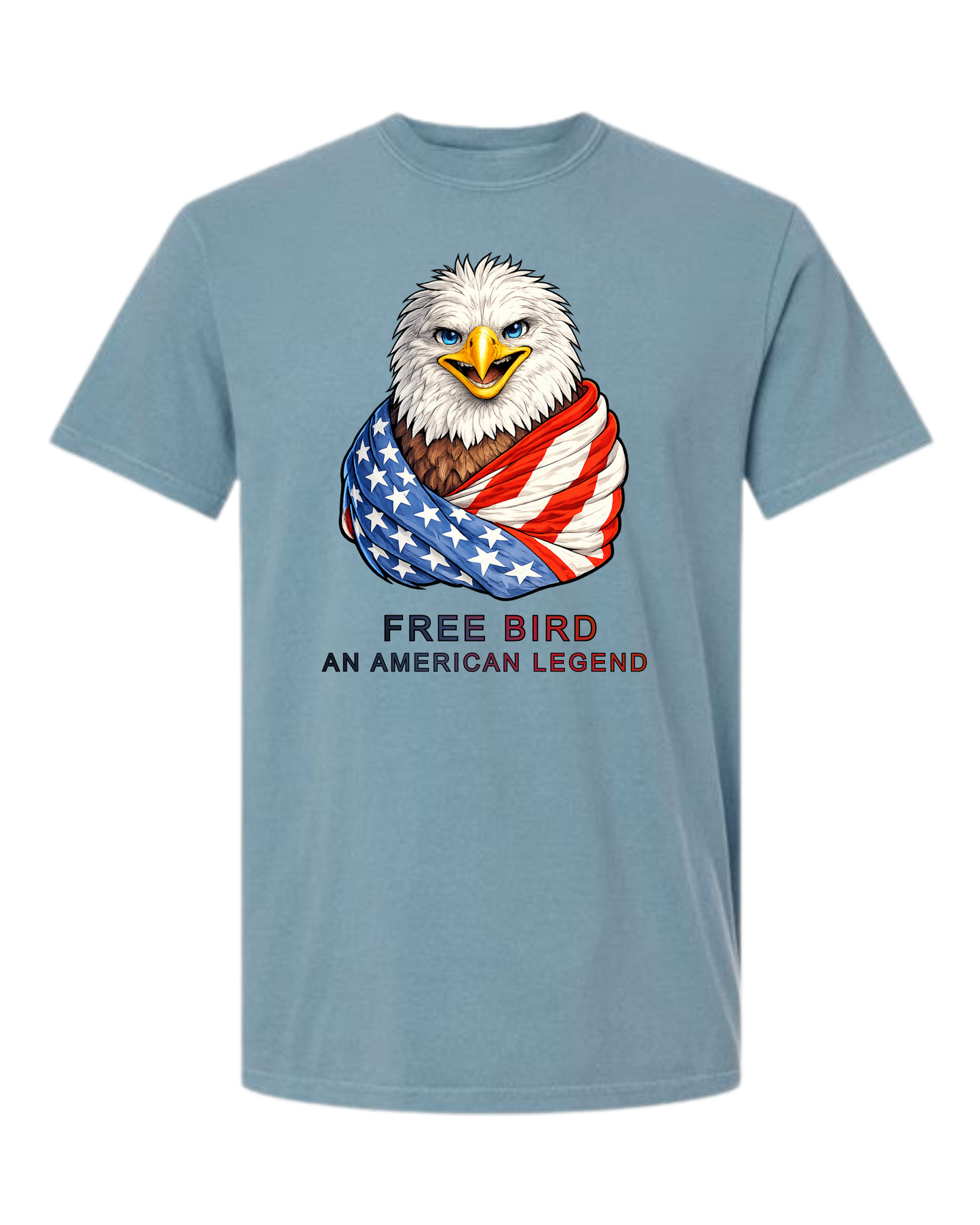 Free Bird An American Legend - Comfort Colors - Heavyweight Unisex Tee - Blues