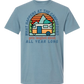 What Happens At The Campground - Comfort Colors - Heavyweight Unisex Tee - Blues
