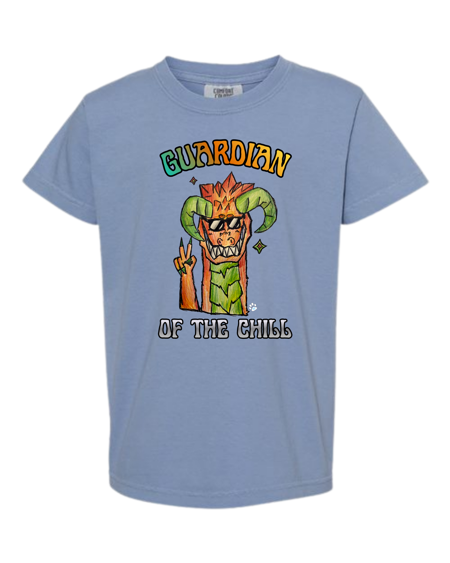 Guardian of The Chill - Comfort Colors - Heavyweight Youth Tee - Neutral Colors & Blues