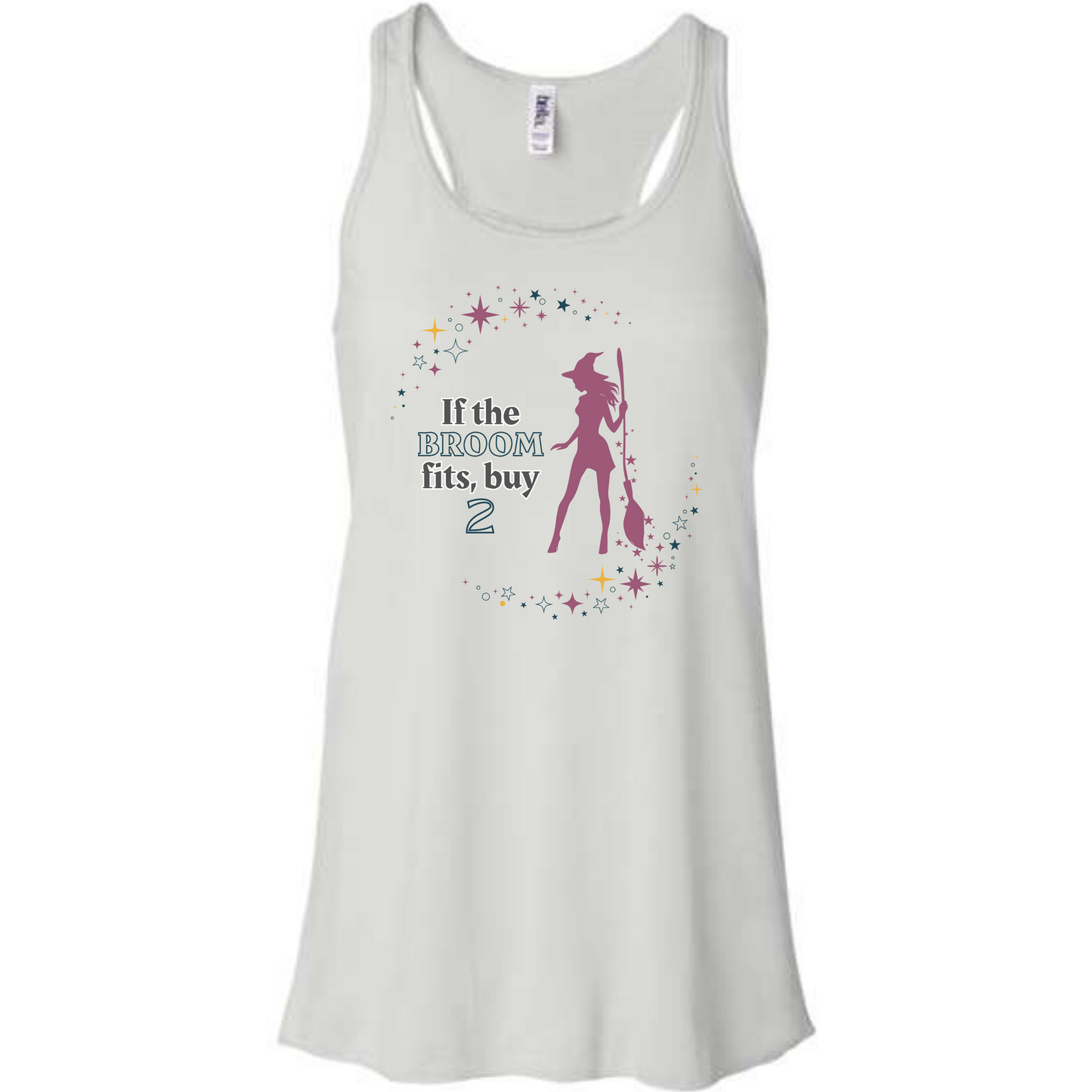 HP - If The Broom Fits - Women's Flowy Racerback Tank