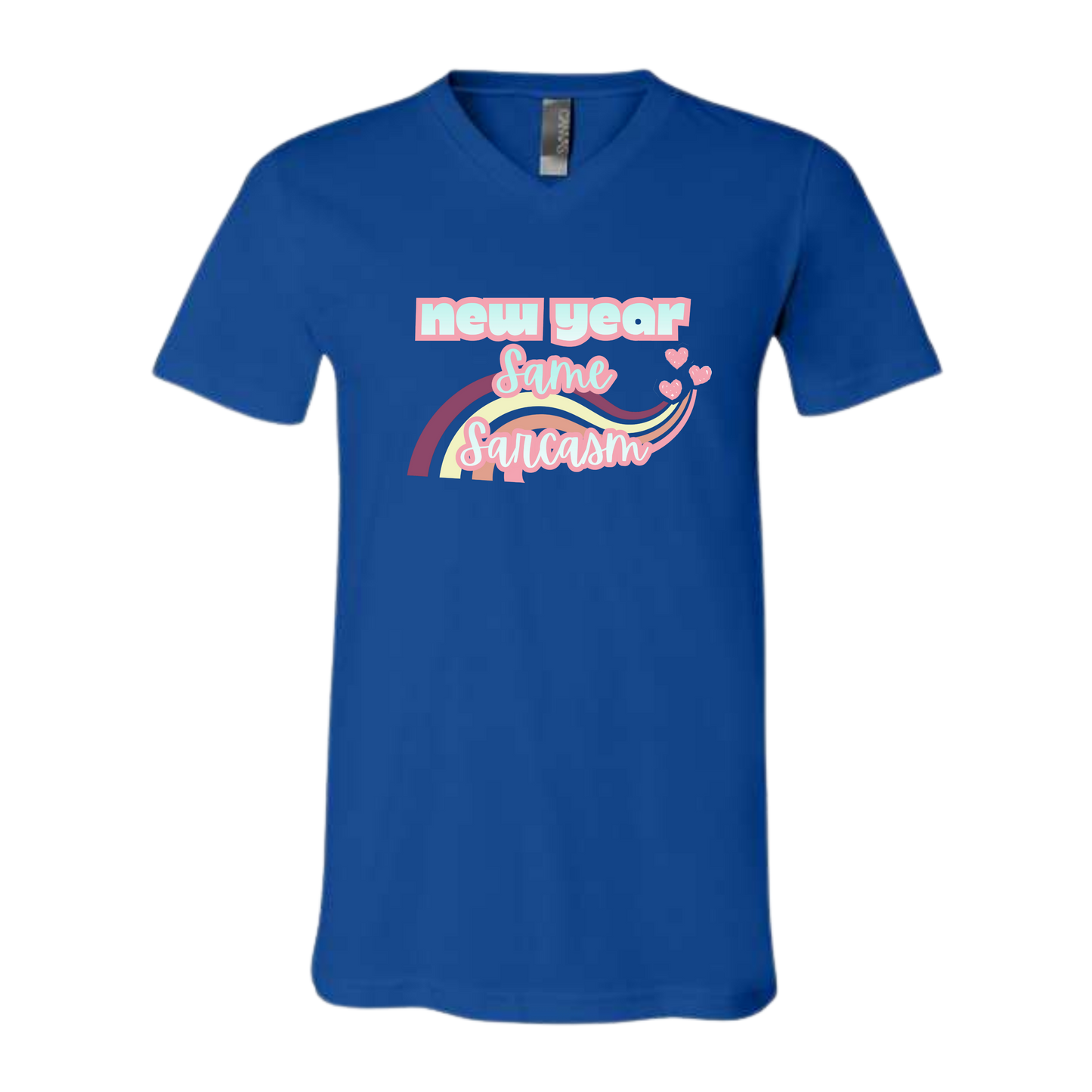 New Year Same Sarcasm - Bella+Canvas - Unisex V-Neck - Assorted Colors