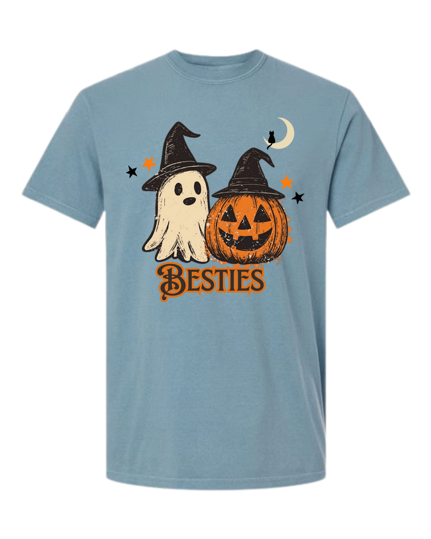 Halloween Besties - Comfort Colors - Heavyweight Unisex Tee - Blues