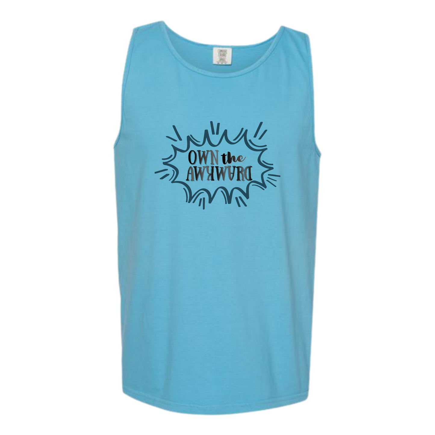 Own the Awkward - Comfort Colors - Unisex Tank - Neutral Colors & Blues