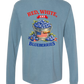 Red, White, And Blueberries - Comfort Colors - Heavyweight Long Sleeve Tee - Blues & Greens
