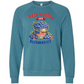 Red, White, And Blueberries - Sponge Fleece Raglan Sweatshirt - Blues, Greens, Purple, and Black