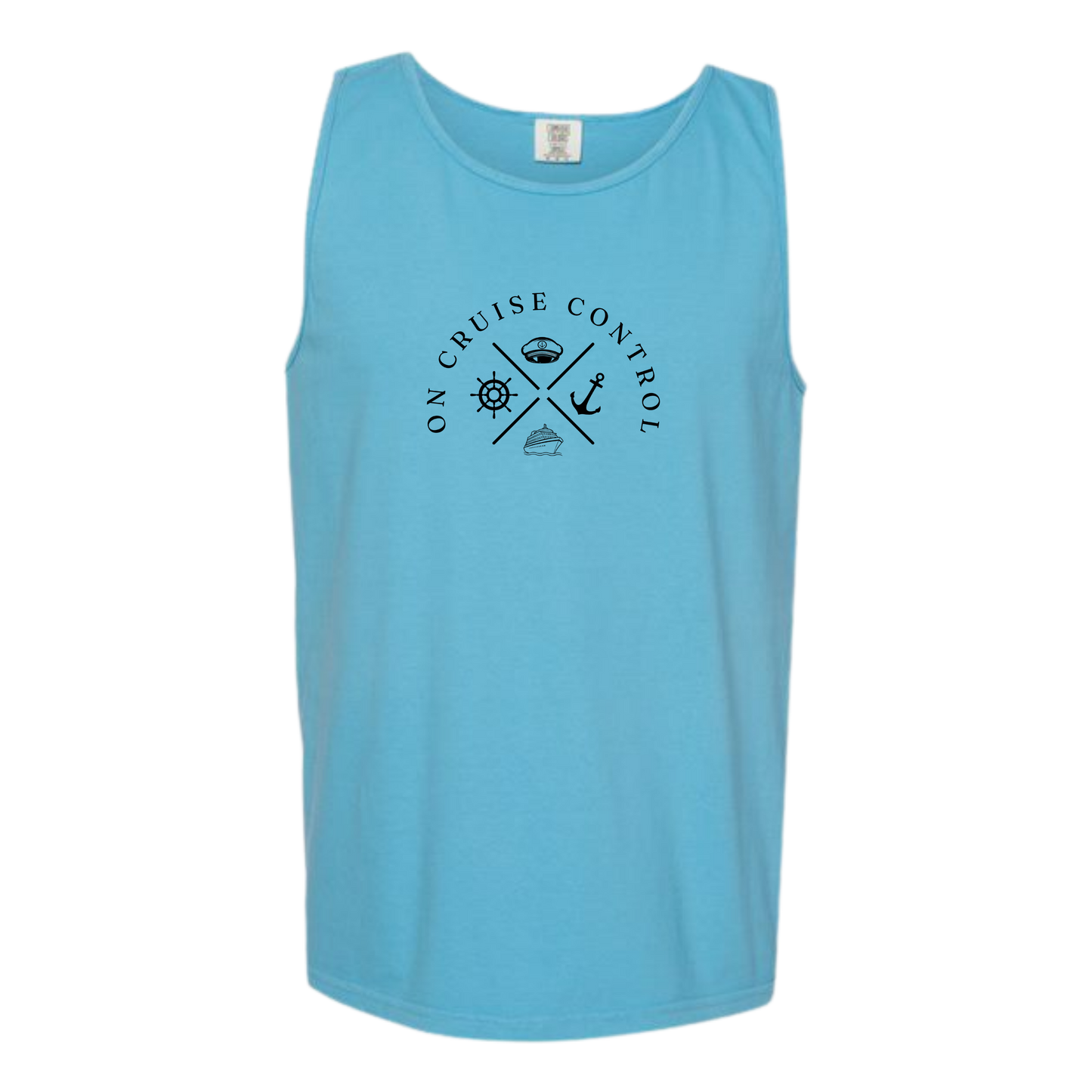 On Cruise Control - Comfort Colors - Unisex Tank - Neutral Colors & Blues