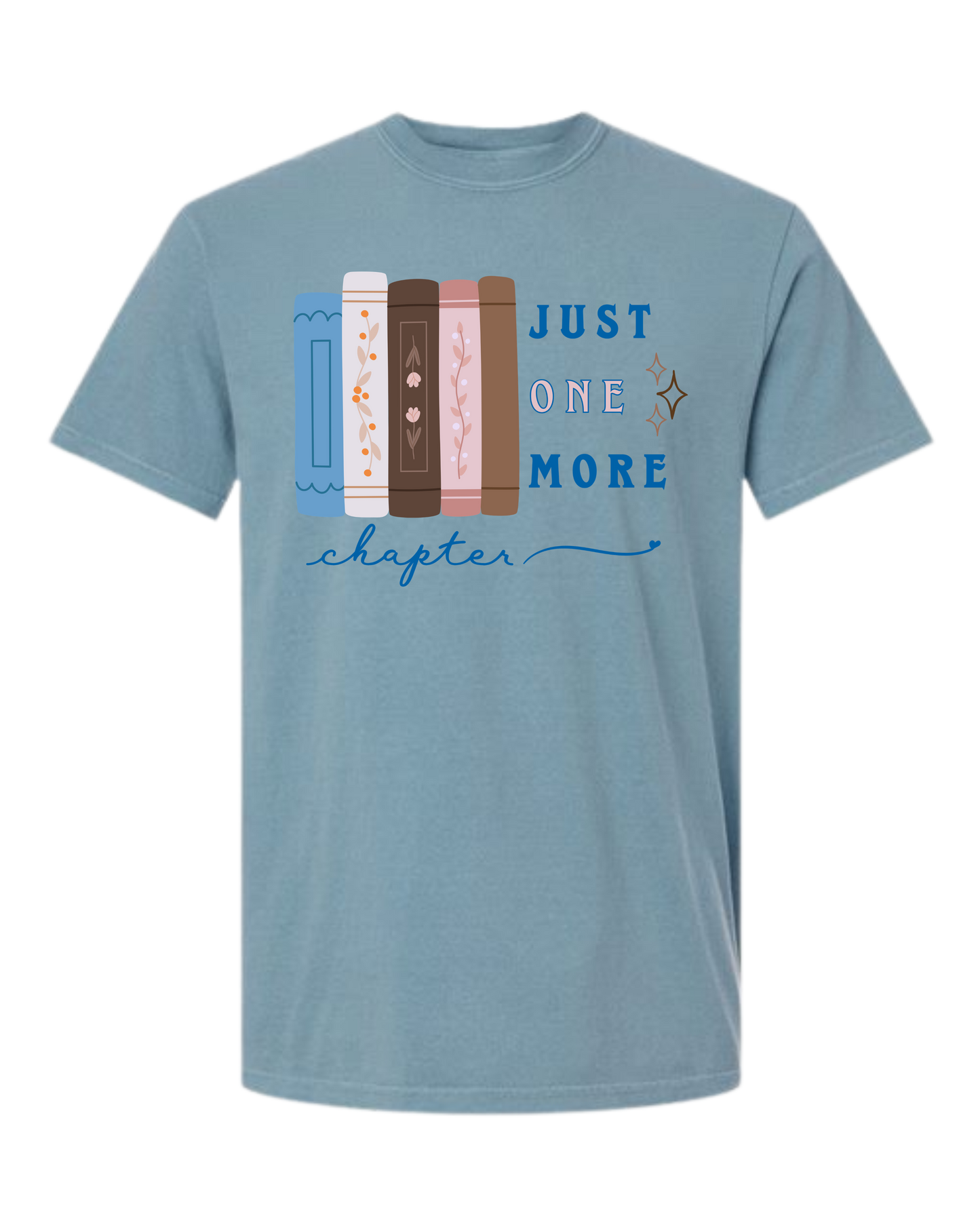 Just One More Chapter - Comfort Colors - Heavyweight Unisex Tee - Blues